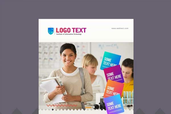 Realistic University Brochure Templates Download