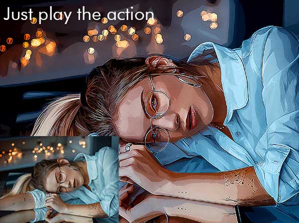 Realistic Vector Art Photoshop Action