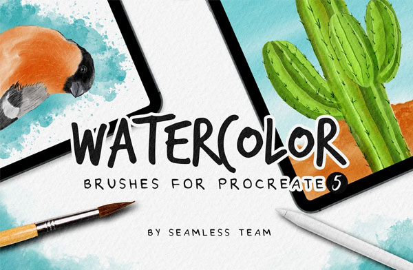 Realistic Watercolor Brushes Pack