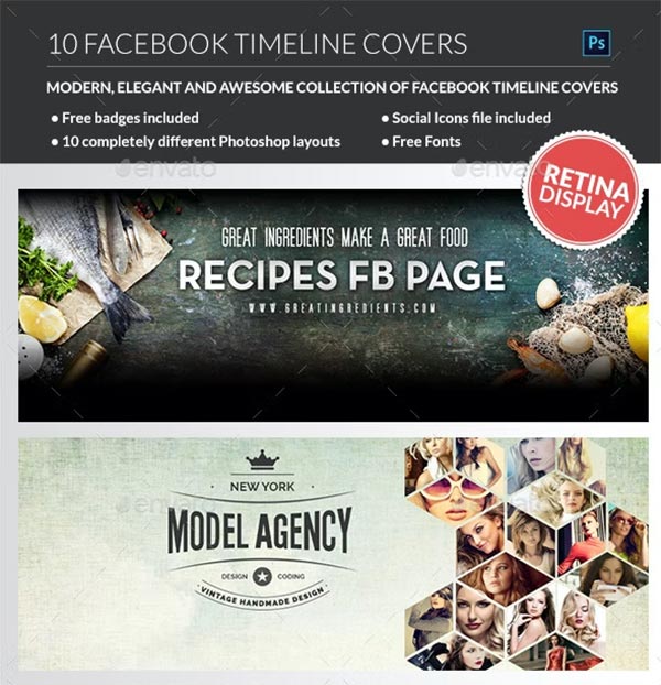 Recipes Facebook Timeline Templates