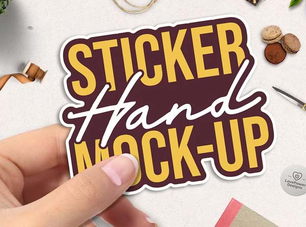 Rectangle Sticker Mockups