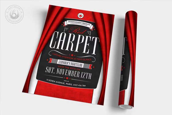 Red Carpet Event Flyer Template