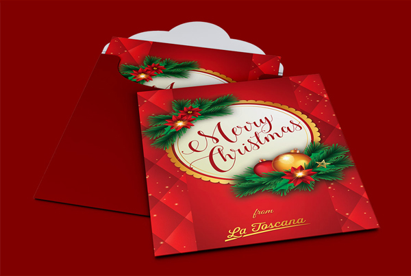 Red Christmas Card Template