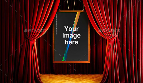 Red Curtains Mockups Scenes