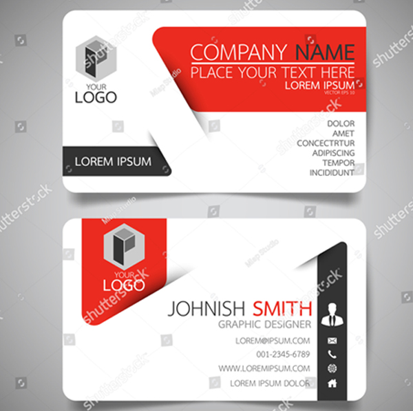 Red Modern Creative Business Card