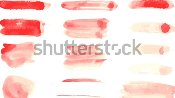 Red Watercolor Stroke Brushes