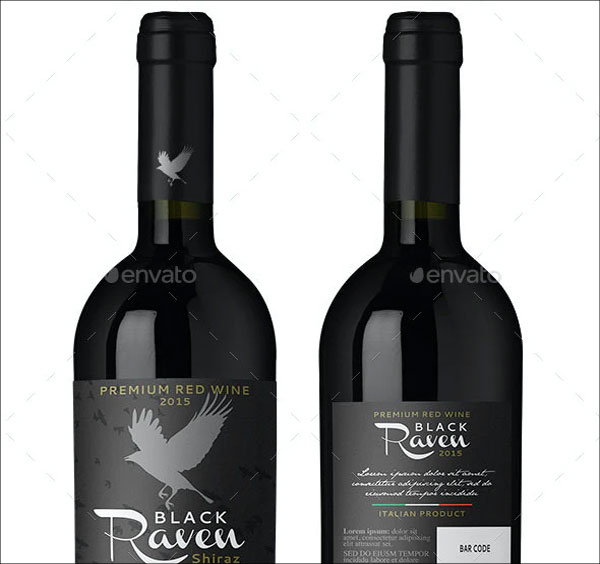 Red Wine Label Vector Template
