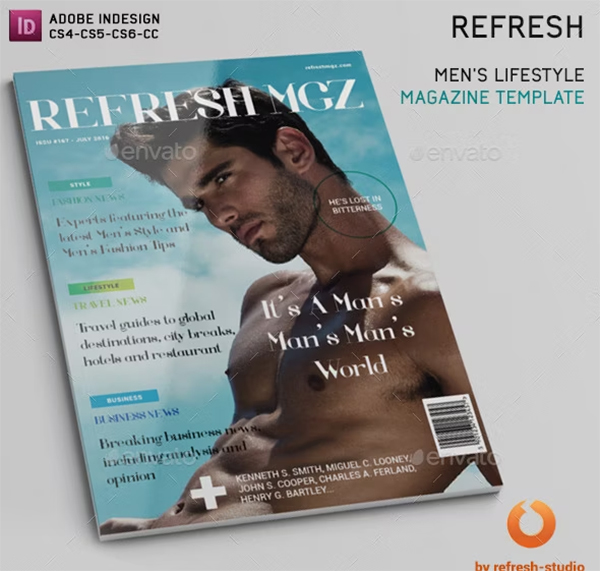 Refresh Men's Lifestyle Magazine Template