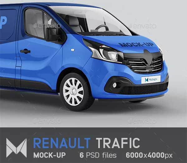 Renault Trafic Van Mockup