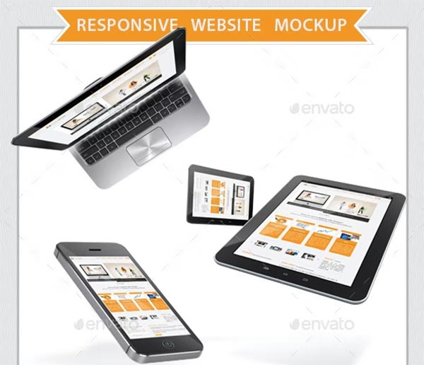 Responsive Website PSD Mockup