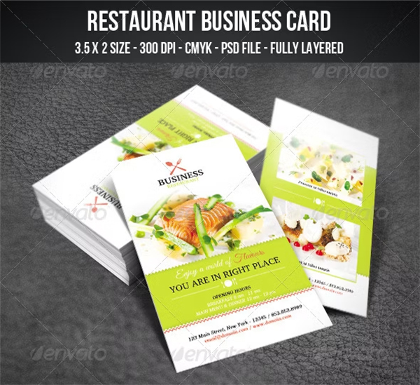 Restaurant & Fastfood Business Card