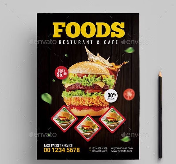 Restaurant Burger Flyer Template