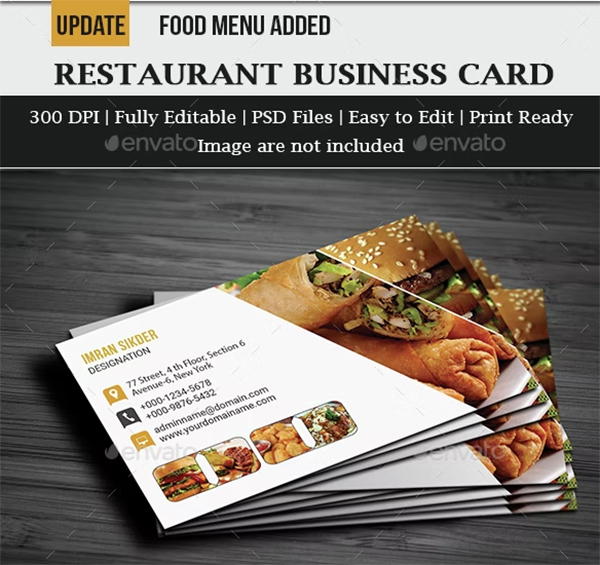 Restaurant Business Card Design