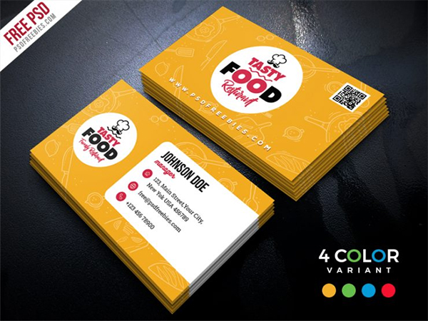 Restaurant Business Card Free PSD Bundle