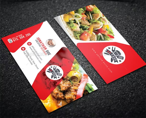 Restaurant Business Card Template PSD