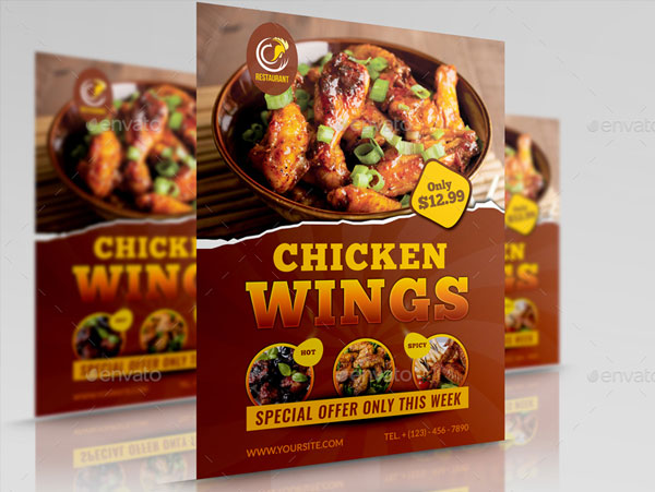 Restaurant Chicken Wings Flyer Template