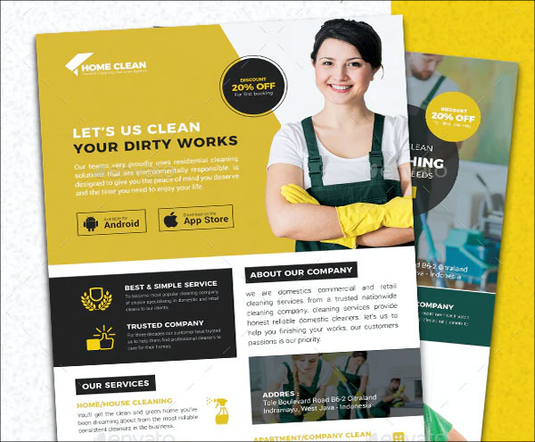 Restaurant Cleaning Services Flyer Template