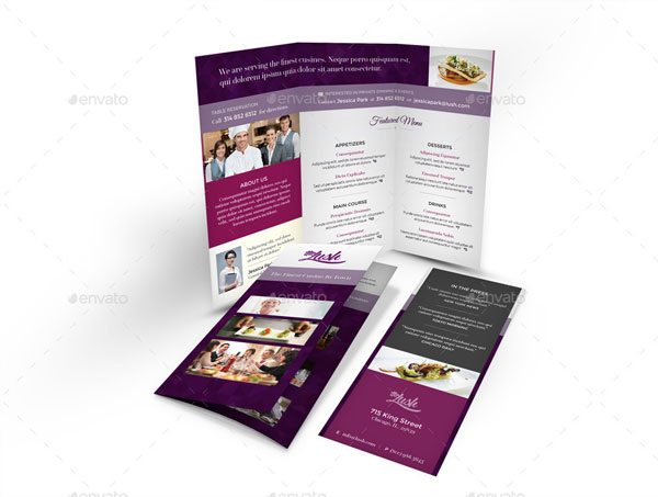 Restaurant Cleaning Tri Fold Brochure Template