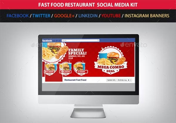 Restaurant Fast Food Web Social Media Kit
