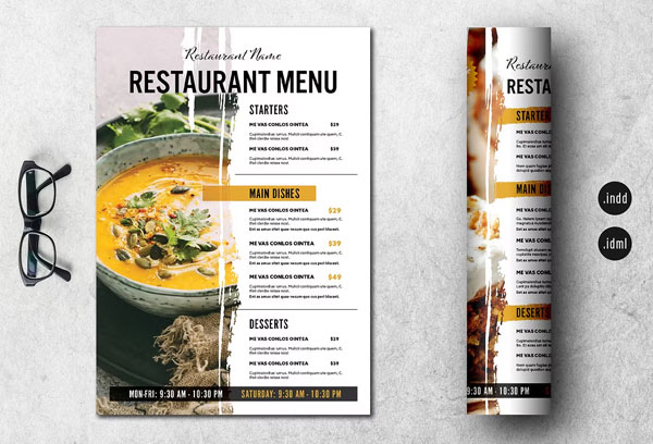 Restaurant Food Menu Flyer Design Template