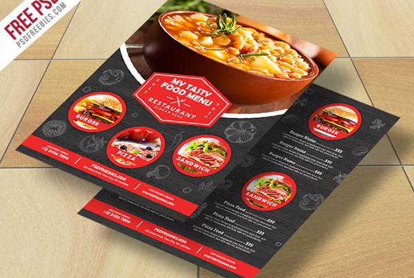 Restaurant Food Menu Flyer Free PSD Template