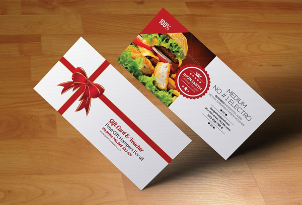 Restaurant Gift Card Voucher Design