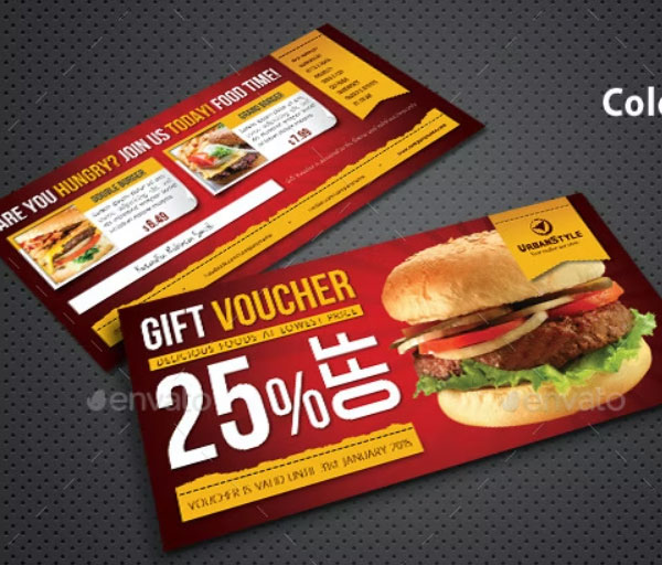 Restaurant Gift Voucher Design Template