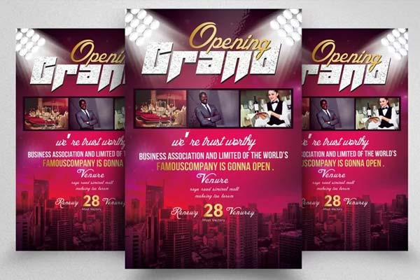 Restaurant Grand Opening Event Flyer Template