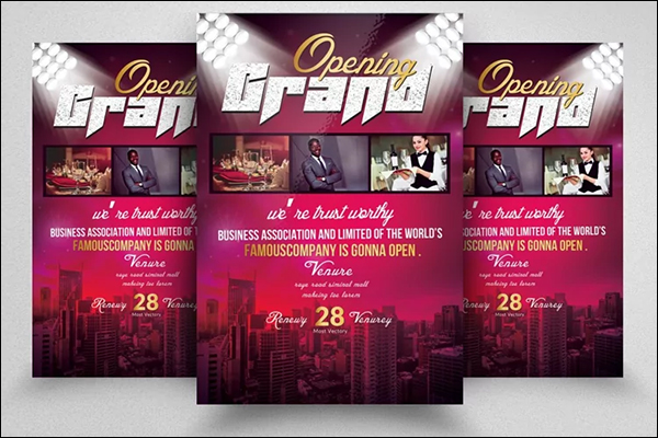 Restaurant Grand Opening Flyer Template