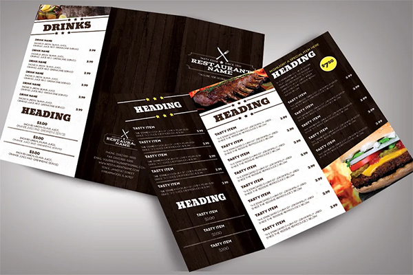 Restaurant Menu Modern Brochure Template