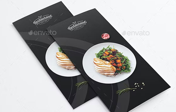 Restaurant Menu Trifold Brochure Templates