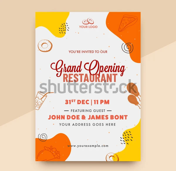 Restaurant Opening Flyer PSD