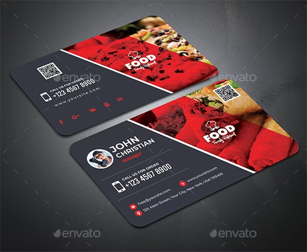 Restaurant PSD Business Card Design
