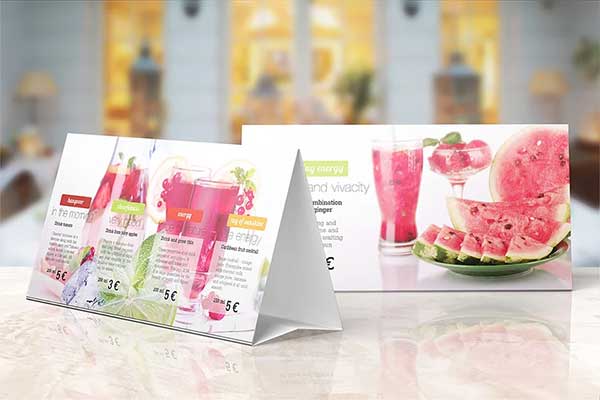 Restaurant Table Tent Mock-up