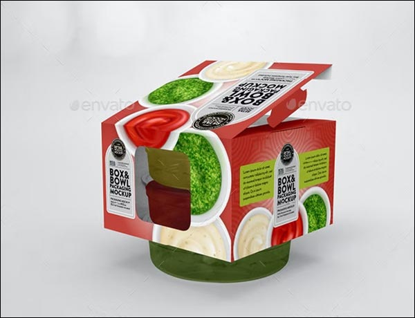 Retail Box and Bowl Packaging Mockup