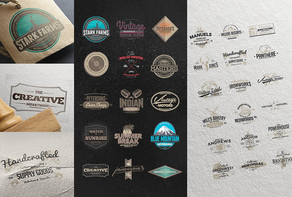 Retro Badges, Labels & Logos