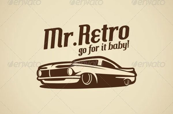 Retro Car Logo Template