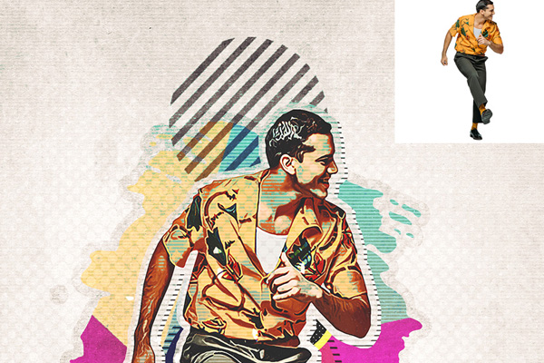 Retro Collage Photoshop Action