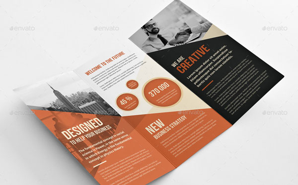 Retro Creative Trifold Brochure Template