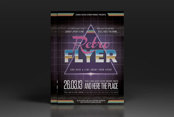 Retro Flyer and Poster Templates