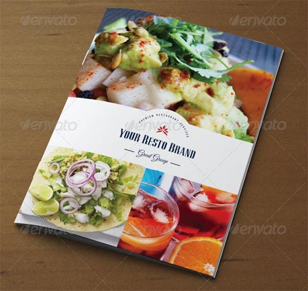 Retro Food Menu Brochures Template
