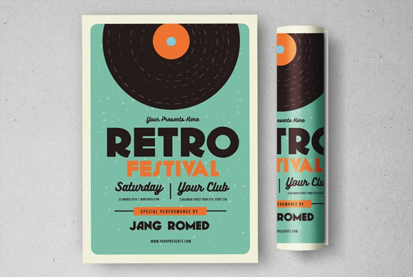 Retro Music Marketing Flyer