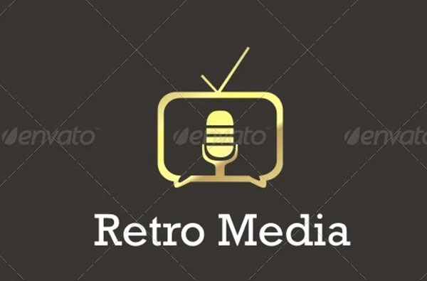 Retro Online Broadcast Logo