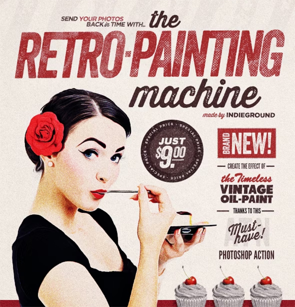 Retro Painting Machine Template