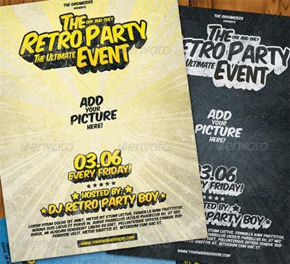 Retro Party Photoshop Flyer