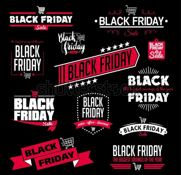 Retro Style Black Friday Banners