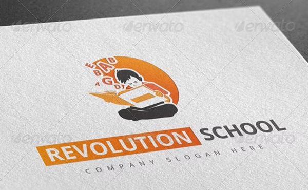 Revolution School Logo Template