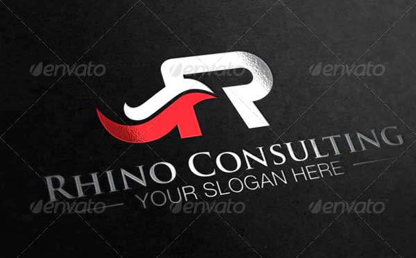 Rhino Construction Company Logo Template