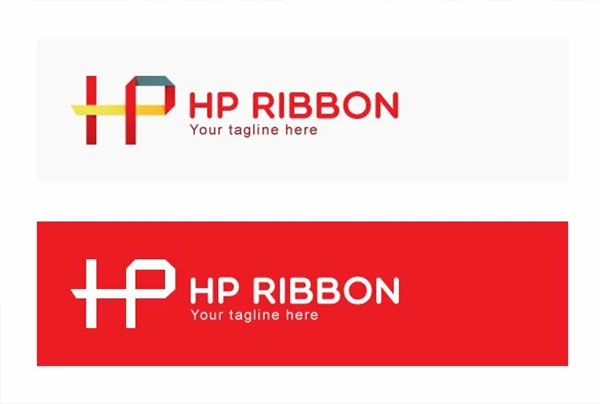 Ribbon Alphabetical Logo Template
