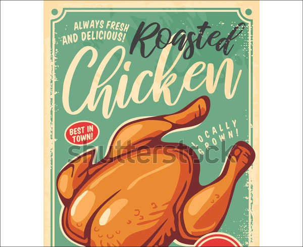 Roasted Chicken Wings Flyer Template